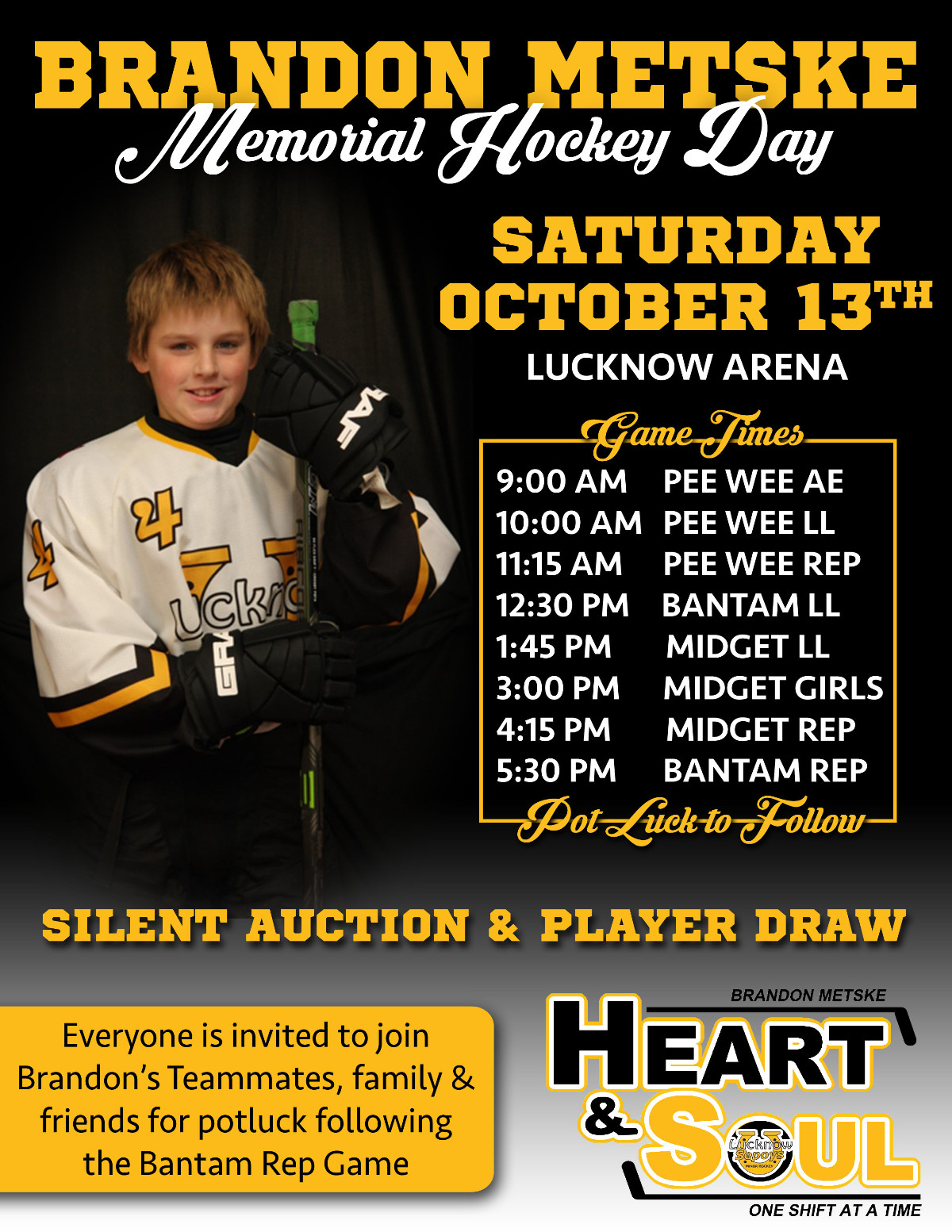 Calendar > Brandon Metske Memorial Hockey Day (HuronBruce Minor Hockey)